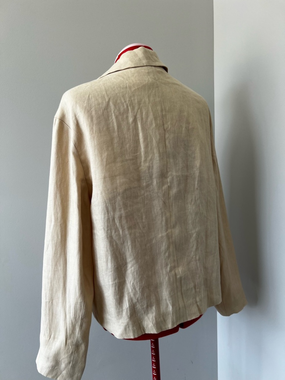 Zara Cream Linen-Blend Blazer Jacket - Picture 4 of 12